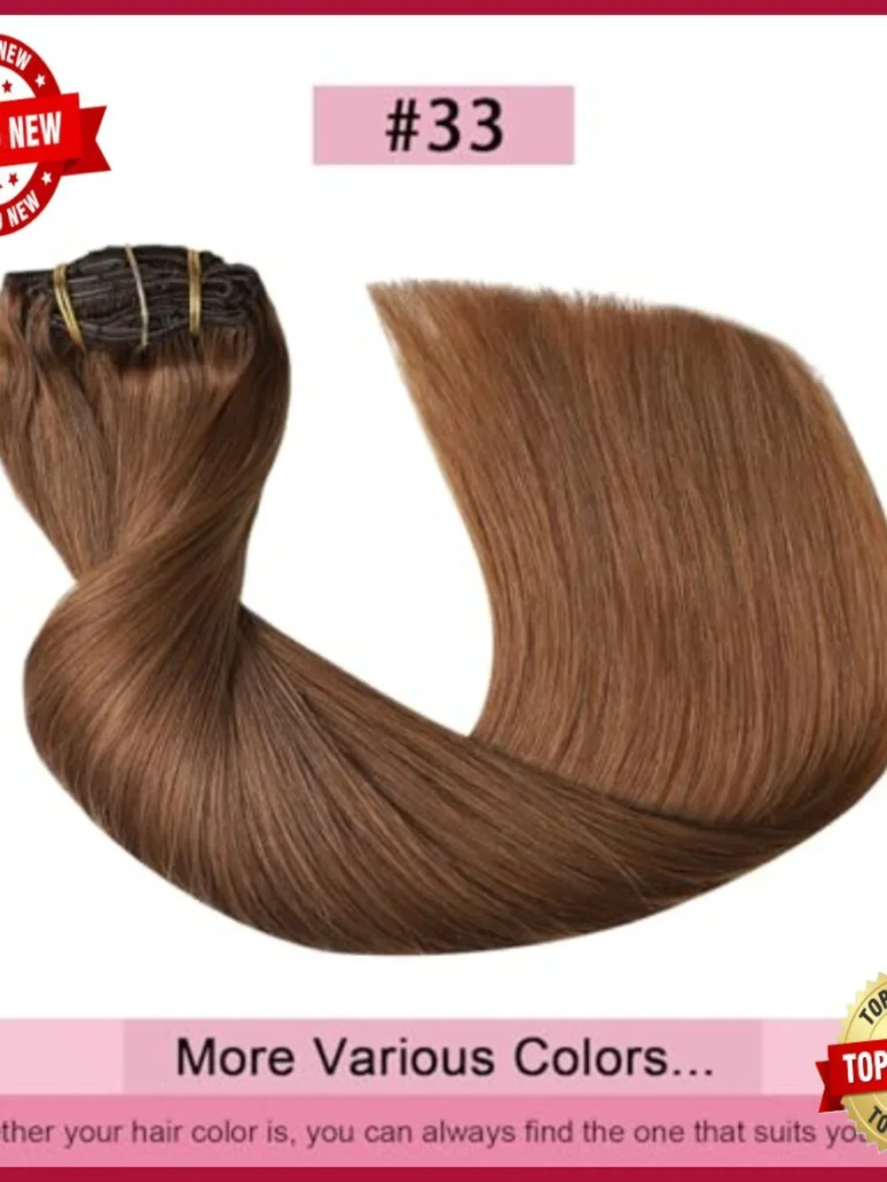 Remy Human Hair Clip-In Extensions 16 Inch 120g 7pc Double Weft